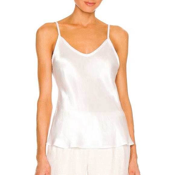 Enza Costa Tops - Brand new Enza Costa satin bias tank top in white